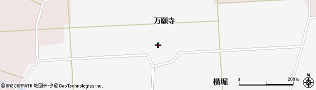 秋田県大仙市横堀万願寺周辺の地図