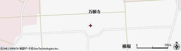 秋田県大仙市横堀（万願寺）周辺の地図