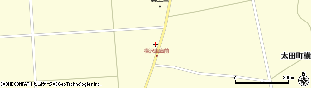 秋田県大仙市太田町横沢山道北周辺の地図