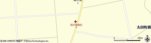 秋田県大仙市太田町横沢（山道北）周辺の地図