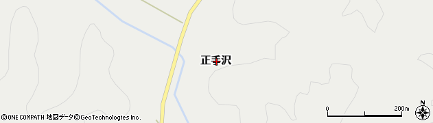 秋田県大仙市正手沢周辺の地図