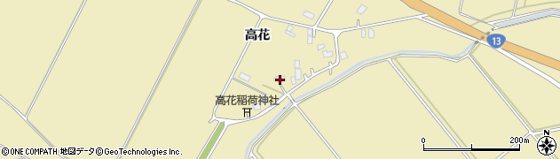 秋田県大仙市北楢岡高花36周辺の地図