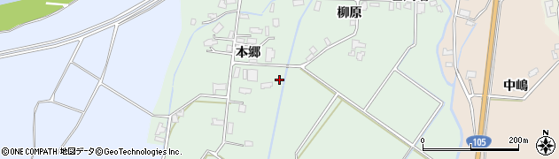 秋田県大仙市長戸呂本郷119周辺の地図