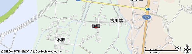 秋田県大仙市長戸呂柳原周辺の地図