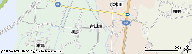 秋田県大仙市長戸呂（古川端）周辺の地図