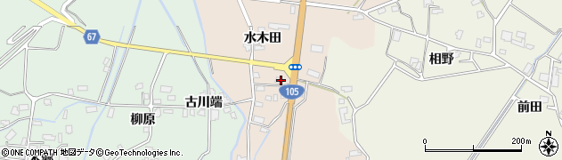 秋田県大仙市四ツ屋水木田24周辺の地図