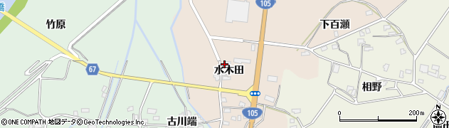秋田県大仙市四ツ屋水木田28周辺の地図