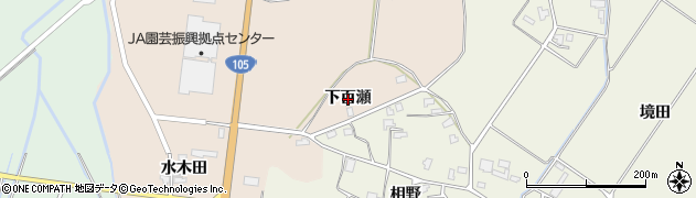 秋田県大仙市四ツ屋（下百瀬）周辺の地図