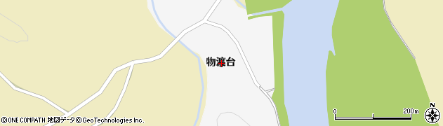 秋田県大仙市南外物渡台周辺の地図