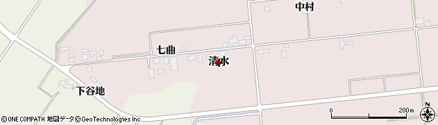 秋田県大仙市清水周辺の地図
