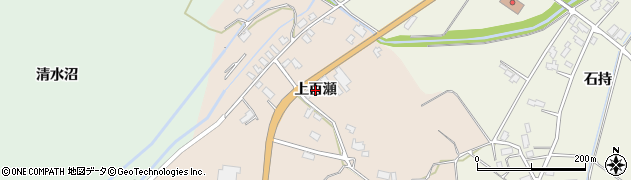 秋田県大仙市四ツ屋（上百瀬）周辺の地図