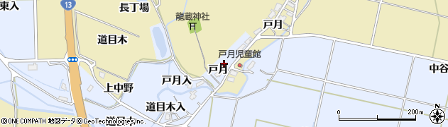 秋田県大仙市神宮寺戸月周辺の地図