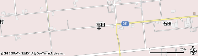 秋田県大仙市清水高田93周辺の地図