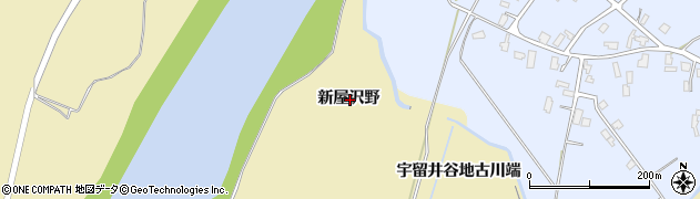 秋田県大仙市北楢岡新屋沢野周辺の地図