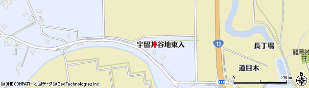秋田県大仙市神宮寺（宇留井谷地東入）周辺の地図