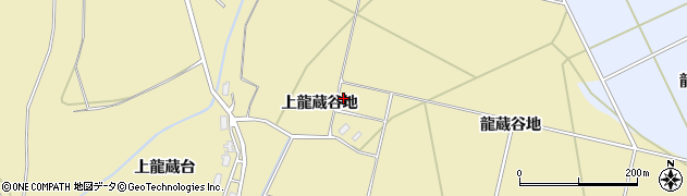 秋田県大仙市北楢岡上龍蔵谷地周辺の地図