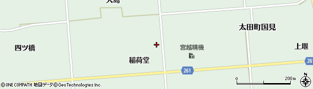 秋田県大仙市太田町国見稲荷堂周辺の地図