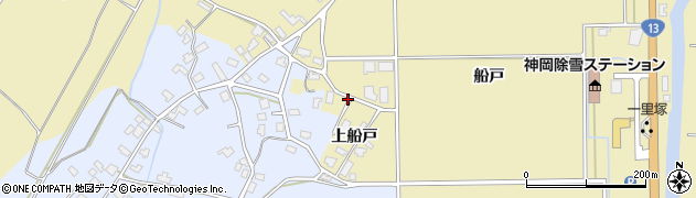 秋田県大仙市北楢岡（上船戸）周辺の地図