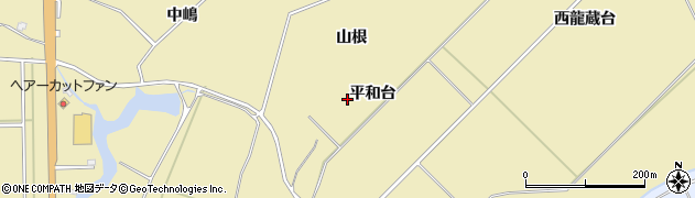 秋田県大仙市北楢岡平和台周辺の地図