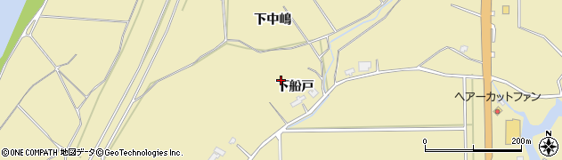 秋田県大仙市北楢岡下船戸周辺の地図