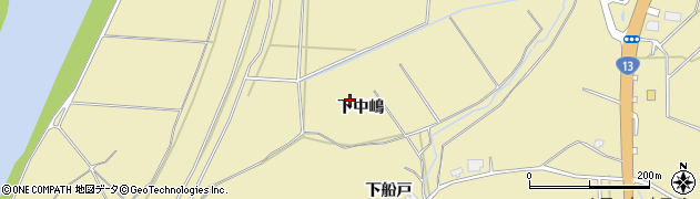 秋田県大仙市北楢岡（下中嶋）周辺の地図