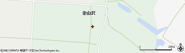 秋田県大仙市金山沢（金山沢）周辺の地図