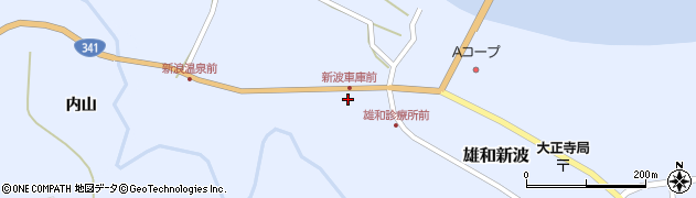 秋田県秋田市雄和新波新町163周辺の地図