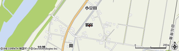 秋田県大仙市長野狐塚周辺の地図