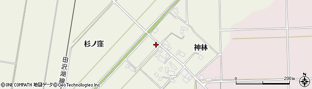 秋田県大仙市長野神林80周辺の地図