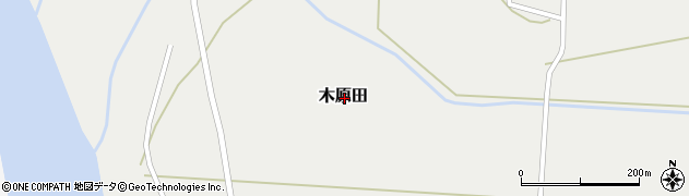 秋田県大仙市木原田周辺の地図