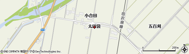 秋田県大仙市長野太田袋周辺の地図