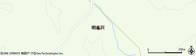秋田県大仙市土川（明光沢）周辺の地図