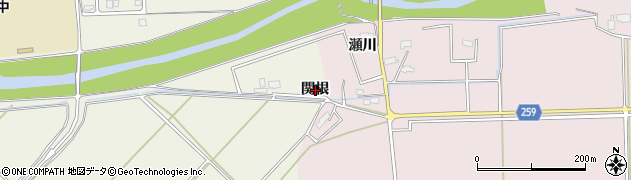 秋田県大仙市長野（関根）周辺の地図