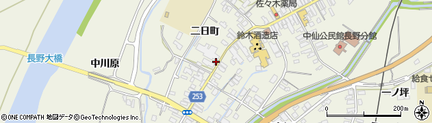 秋田県大仙市長野（二日町）周辺の地図