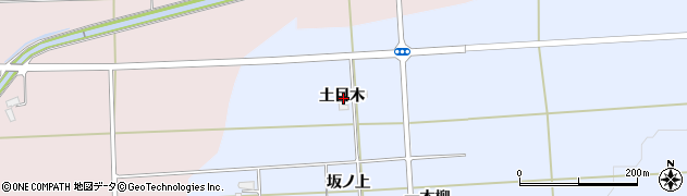 秋田県大仙市豊川土目木周辺の地図