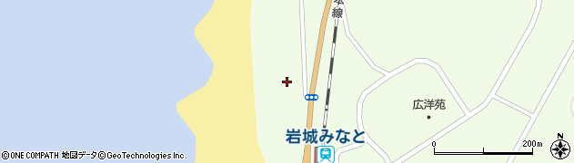 秋田県由利本荘市岩城内道川水呑場周辺の地図