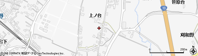 秋田県大仙市刈和野上ノ台周辺の地図