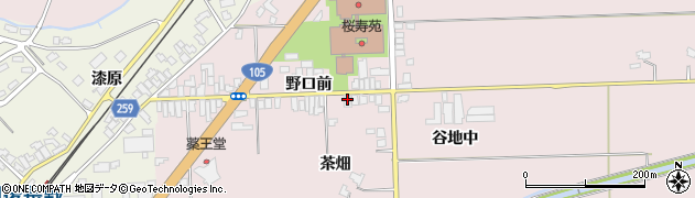 秋田県大仙市北長野茶畑43周辺の地図