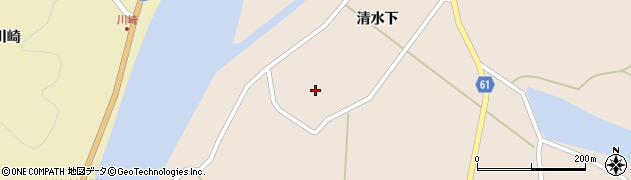 秋田県秋田市雄和左手子（前谷地）周辺の地図