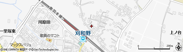 秋田県大仙市刈和野上ノ台荒屋敷39周辺の地図