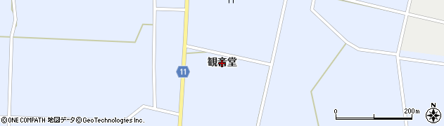 秋田県大仙市豊川（観音堂）周辺の地図