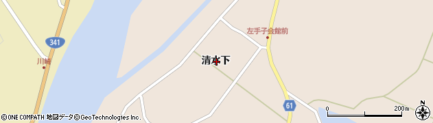 秋田県秋田市雄和左手子清水下周辺の地図