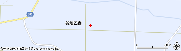 秋田県大仙市豊川谷地乙森周辺の地図