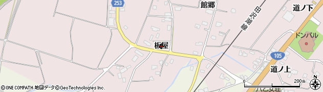 秋田県大仙市北長野（板屋）周辺の地図