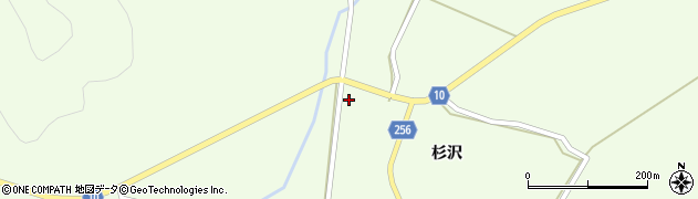 秋田県大仙市土川（杉沢）周辺の地図
