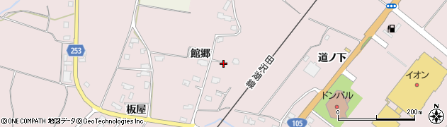 秋田県大仙市北長野（館郷）周辺の地図