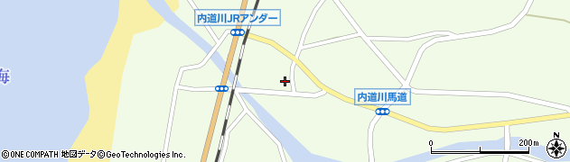 秋田県由利本荘市岩城内道川川向30周辺の地図