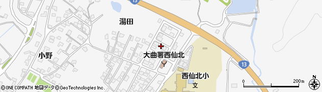秋田県大仙市刈和野上ノ台荒屋敷134周辺の地図