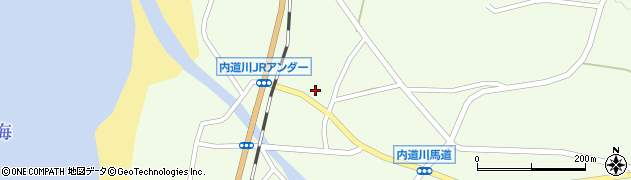 秋田県由利本荘市岩城内道川川向39周辺の地図