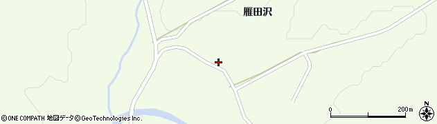 秋田県大仙市土川雁田沢27周辺の地図